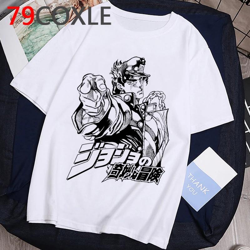 Funny Cartoon T-shirt for JoJos Bizarre Adventurestylish Japanese Anime T-shirt for Womensummer Graphic Hip-hop Top