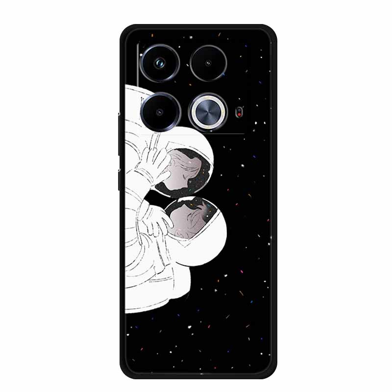 For Infinix Note 40 Case X6853 Space Soft Silicone TPU Astronaut Back Cover Phone Cases For Infinix Note 40 Pro 5G 4G Coque Para