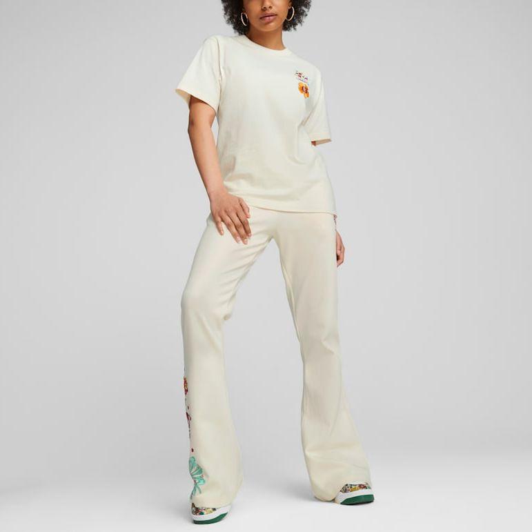 Puma X Liberty Collaboration SS23 Цветочный принт Вышитая свободная футболка с коротким рукавом женские топы Off-White 539829-65