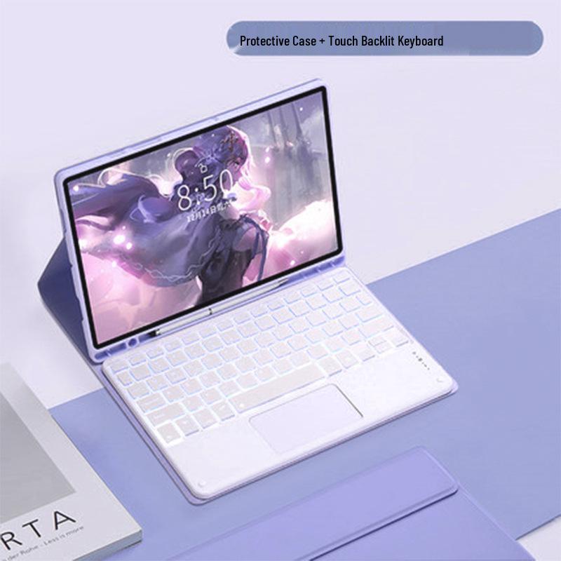 Чехол-клавиатура Bluetooth для планшета Samsung A11 Plus: Магнитный силиконовый мягкий чехол для A9+ Magic Keyboard