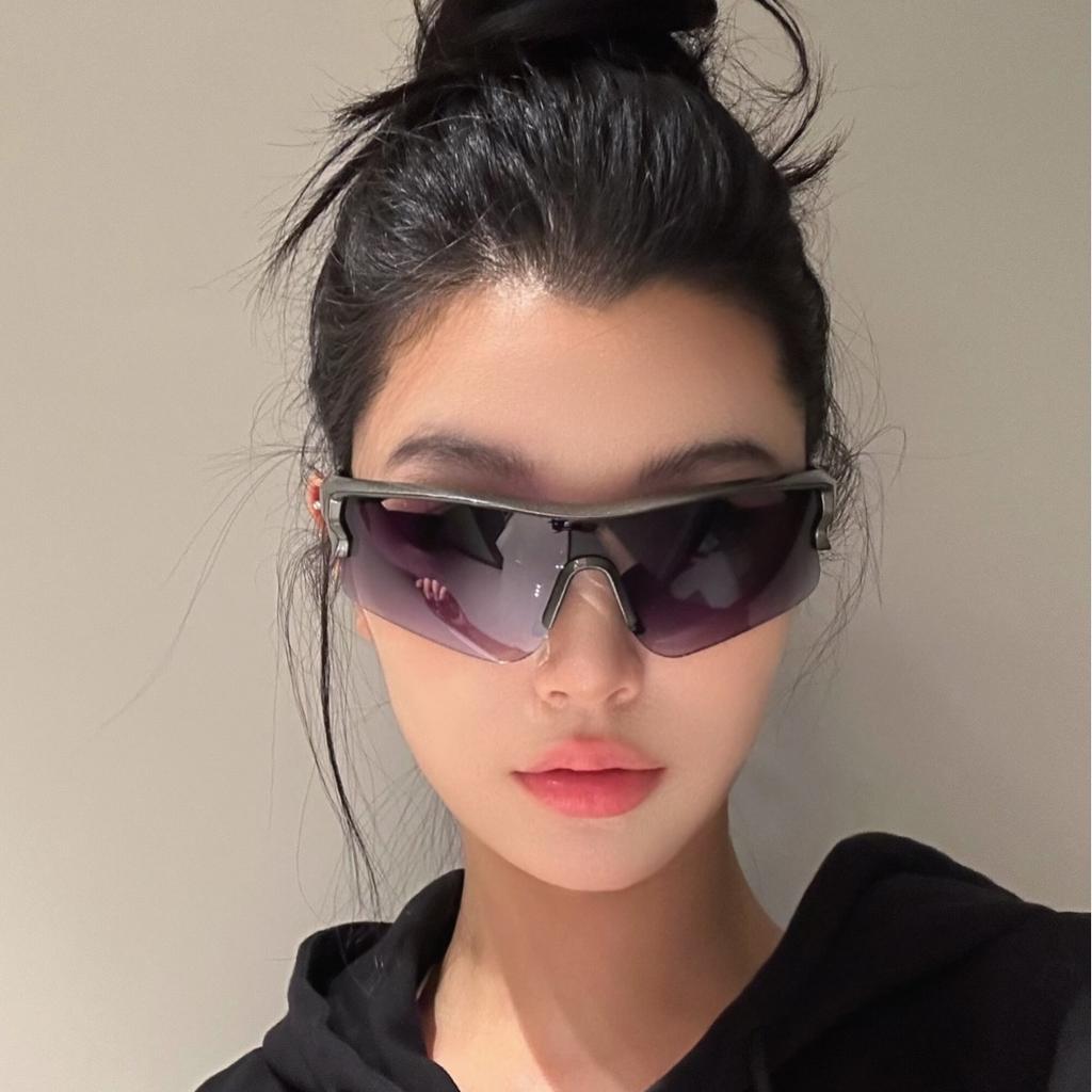 Новые солнцезащитные очки для велоспорта в стиле Y2K, ветрозащитные очки для мужчин и женщин, светоотражающие линзы, спортивные очки для езды по шоссе