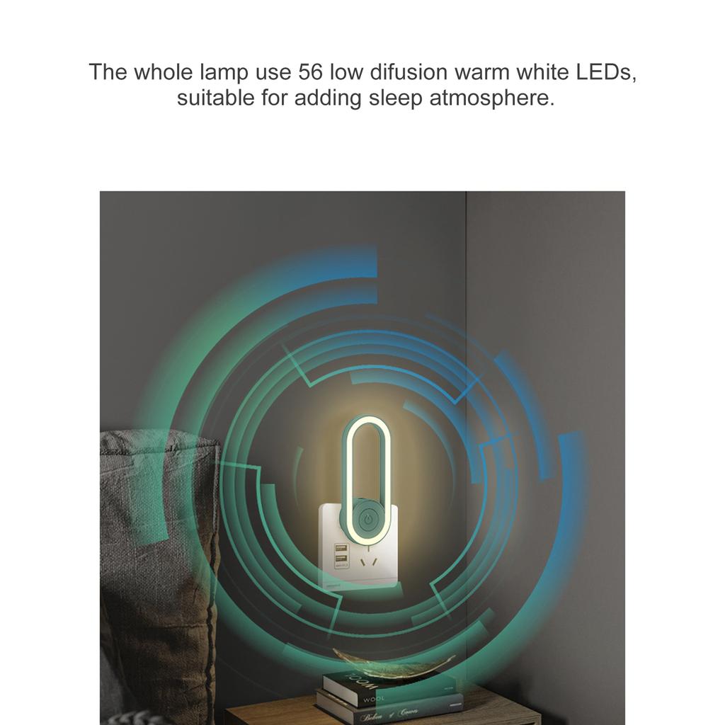 Ultrasonic Mosquito Repellent Lamp LED Night Light Electric Mosquito Mite Killing Lamp Fly Bug Trap