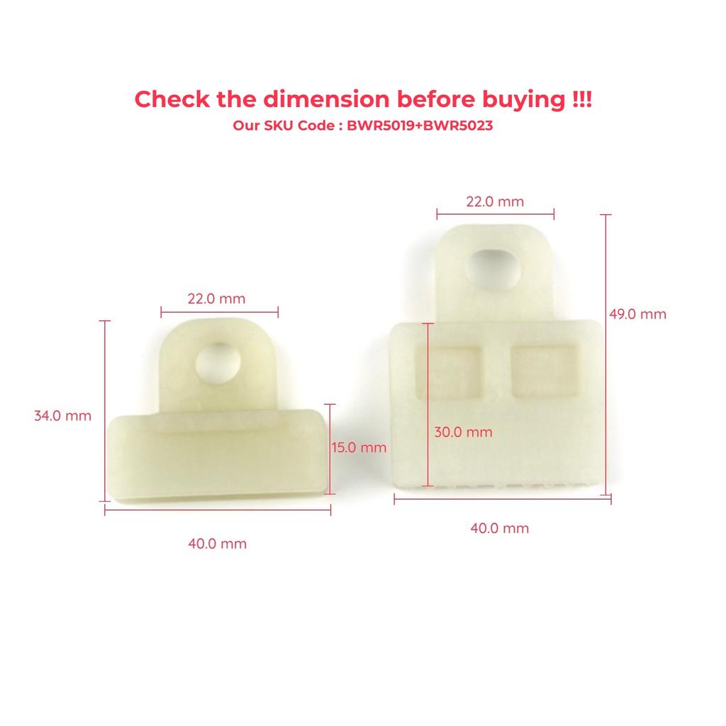 BWR5019+BWR5023 Window Glass Holder Slider Sash Clips for Toyota Corolla Prius Cruiser Hilux Matrix Pontiac Vibe Lexus RX