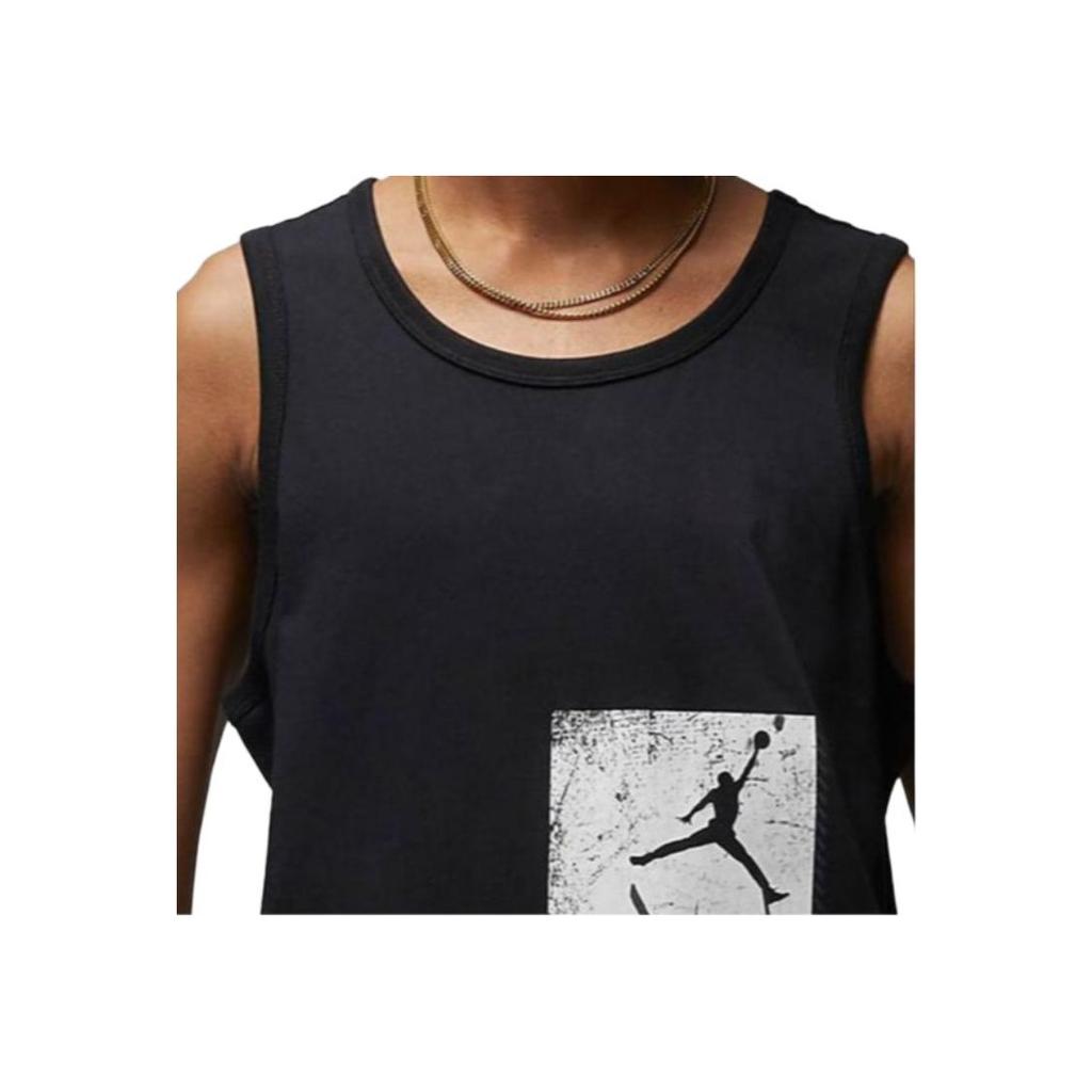 Jordan Essentials Printed Crew Neck Sports Tank Top Men Tops Black FJ2084-010