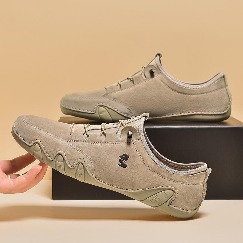 LDECK First-layer Leather Low-top Casual Shoes Martin Shoes Men's Octopus Large-size Shoes