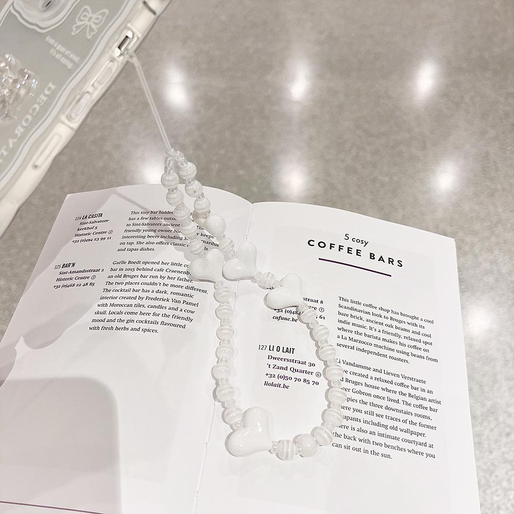 Ice Transparent Bow Iphone16ro Max Mobile Phone Case 14 Apple 15 Suitable for 11 Love 12 Lanyard X