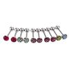 6/10Pcs/Set Women Leopard Print Bar Tongue Lip Navel Ring Body Piercing Jewelry