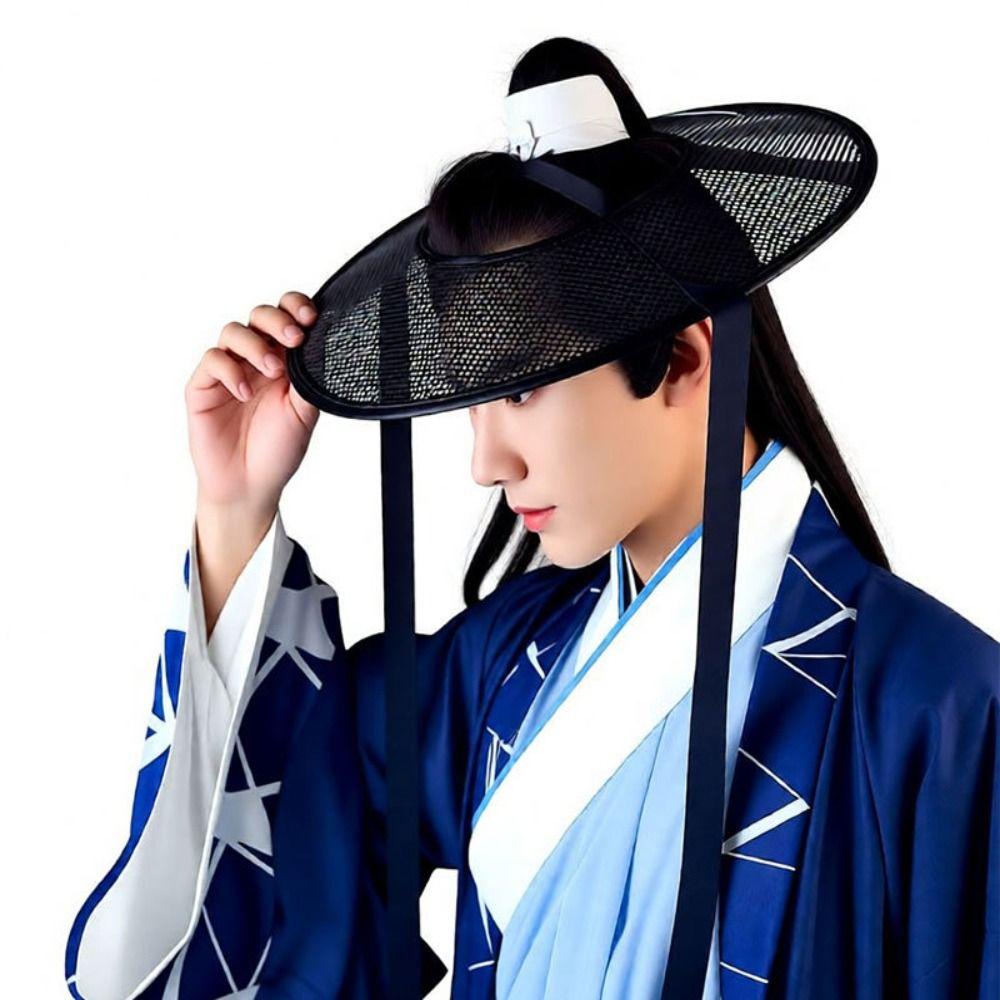 Breathable Ancient Style Hat Ethnic Traditional Chinese Hat for Costume Event and Daily Fashion