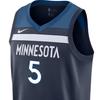 Nike Жилет X Баскетбольная майка NBA Timberwolves Edwards Домашняя 5 Спортивный дышащий Детские топы Темно-синий 9Z2B7BX2P-AED