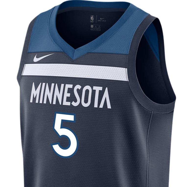 Nike Жилет X Баскетбольная майка NBA Timberwolves Edwards Домашняя 5 Спортивный дышащий Детские топы Темно-синий 9Z2B7BX2P-AED