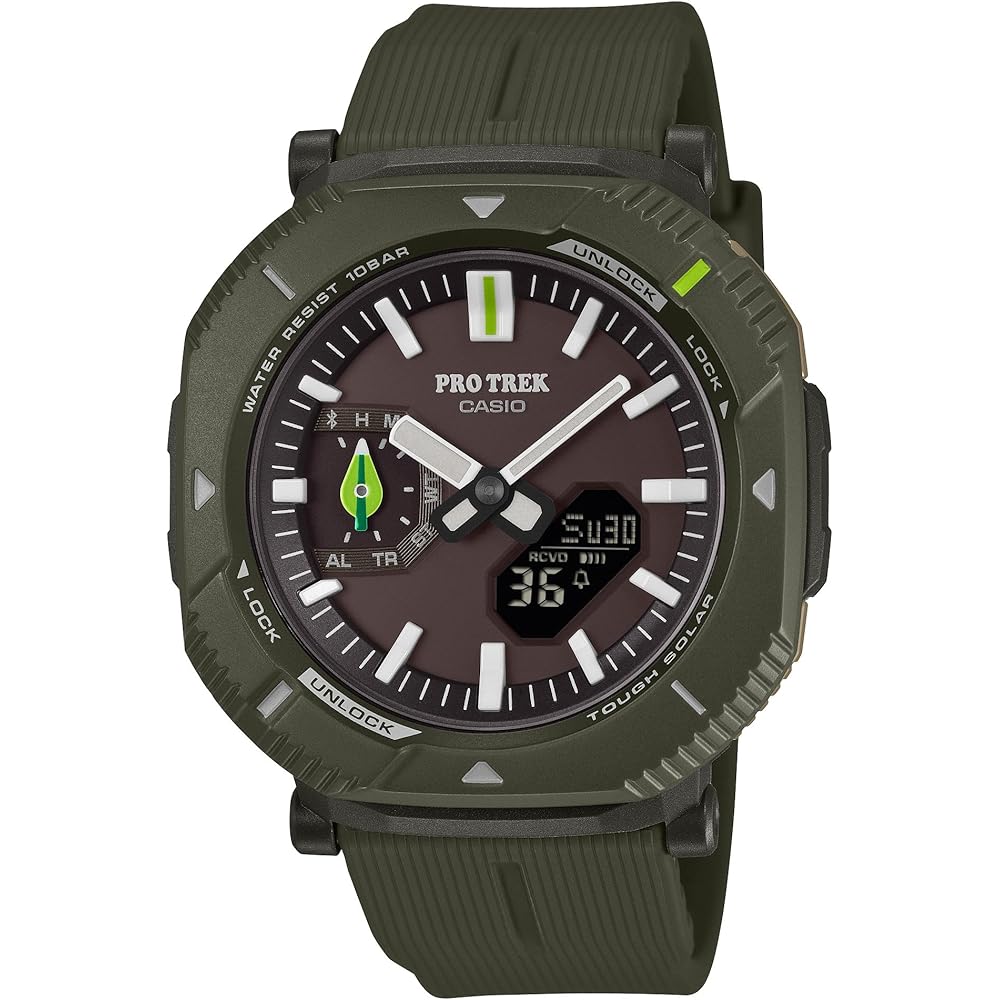 Мужские часы Casio Pro Trek Hiker Line Tough Solar PRJ-B001NJ-3JR Темно-зеленые Коллекционная модель