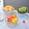 Metal Wire Fruit Bowl with Base-Creative Fruit Dish & Snack Tray Practical Fruit Basket for Living Room Coffee Table Home Decor