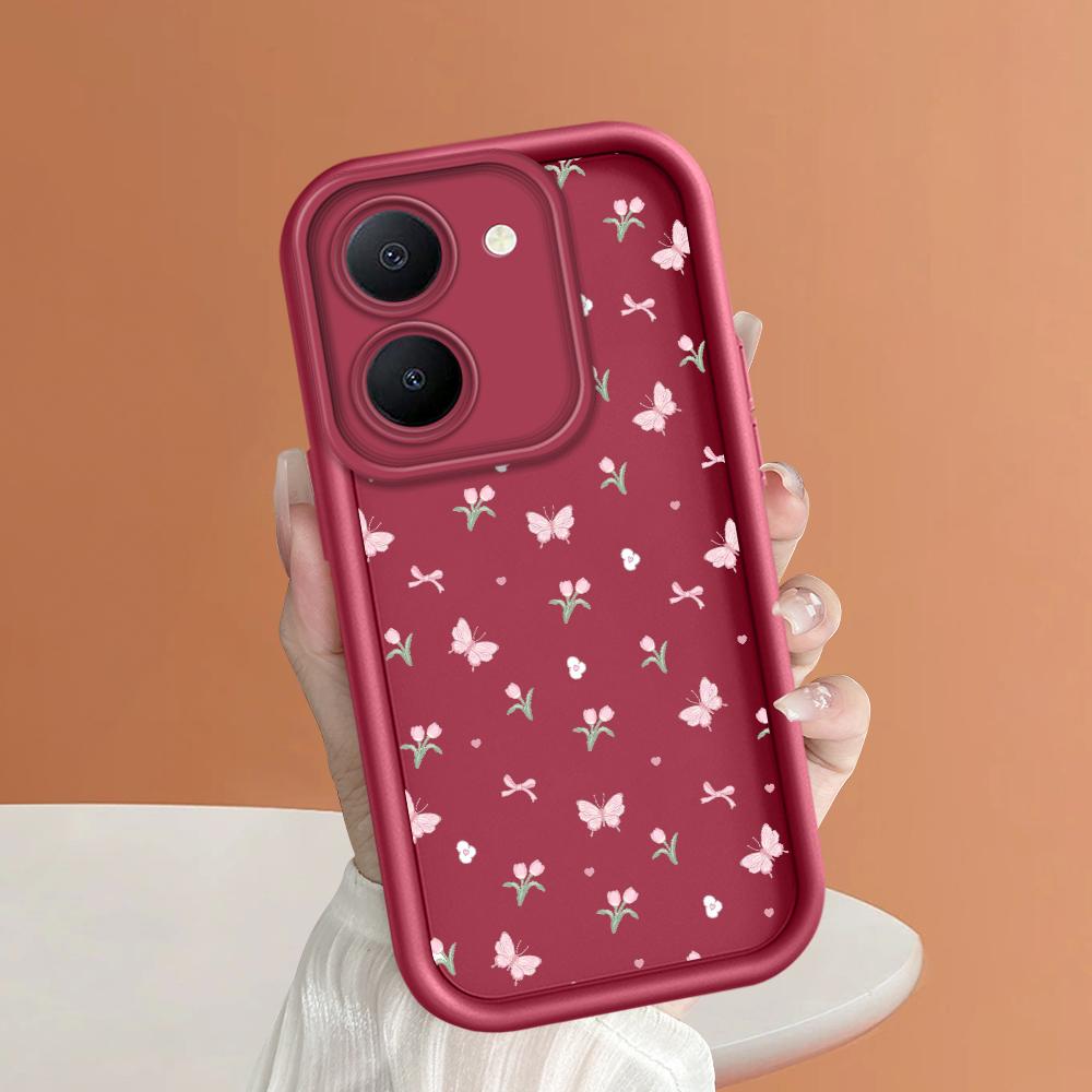 Мягкие силиконовые квадратные лестницы с мультяшным узором, полное покрытие, защита камеры, противоударный чехол для iPhone Infinix Tecno Vivo