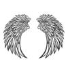 Angel Wings Metal Wall Art Indoor Outdoor Hanging Metal Angel Wings Wall Decor with LED Lights for Home Bedroom Living