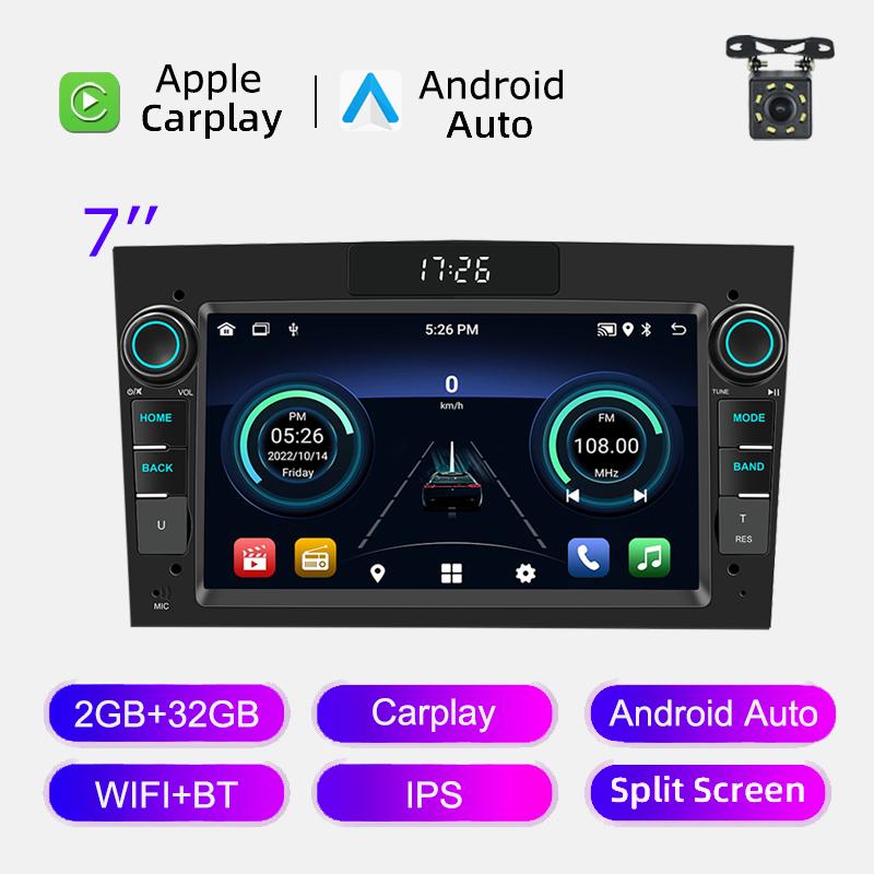 Android-радио для Opel Antara Astra H Corsa CD Meriva Signum Combo Zafira Vivaro Multimedia Carplay GPS-навигация Светодиодные часы HU