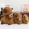 Capybara Backpack Hat Cartoon Plush Toy Room Decoration Children Doll Sleeping