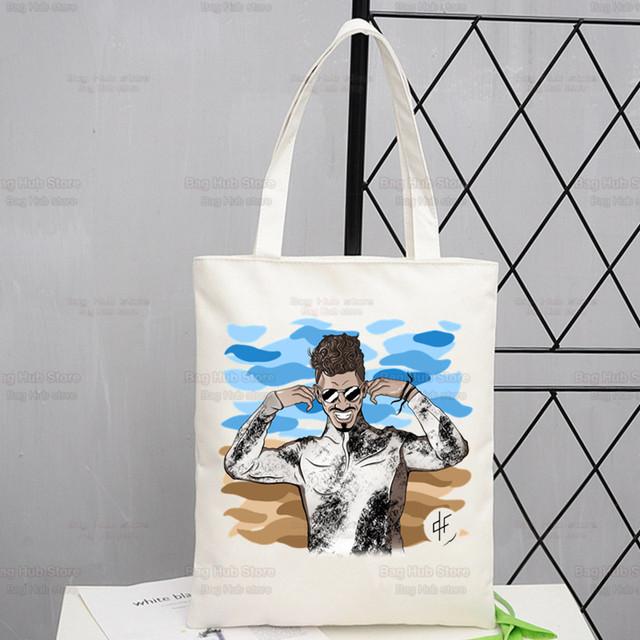 Новое поступление, холщовая сумка PNL Rapper Le Monde Chico, сумки-тоут с принтом QLF Freres Singer, сумки для покупок для девочек, повседневная упаковка