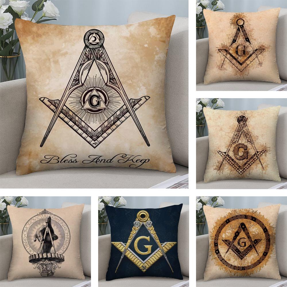 FFreemason Painting Cushion Cover Soft Plush Fabric DoubleSided Printed Sofa Cushion Cover for All Seasons Home Decor Gift