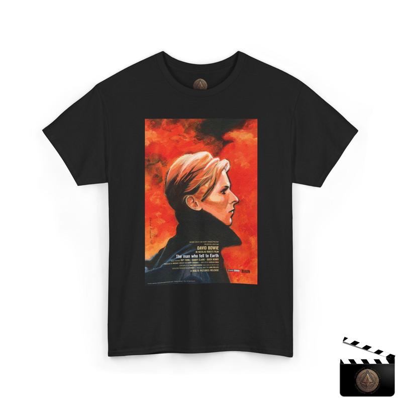 The Man Who Fell To Earth Movie Poster Unisex T-Shirt, David Bowie Portrait Tee Graphic Tee