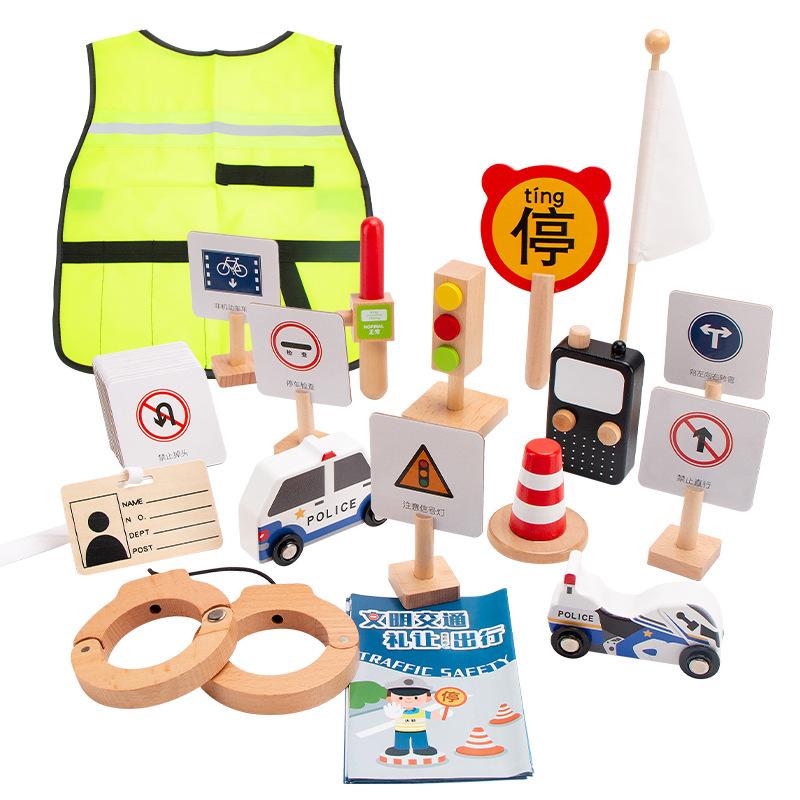 Симуляция персонажа игра в домик пожарный полицейский детектив набор симуляция деревянная лупа игрушка для исследования