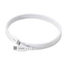 Elecom USB Type C Cable 1m PD Compatible 60W 3A Magnetic Mesh Cable Soft White 16 Series Compatibility / [iPhone Verified] MPA-CCMG10WH