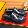 Fashion Luxury Designer Leather Tassel Mules Half Shoes Slippers Mens Lazy For Men Slides Casual Shoes Sandals Loafers