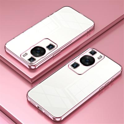 Роскошный бампер с гальваническим покрытием для Huawei P30 Lite P20 P40 P50 P60 Pro Mate 20 P 30 Силиконовая прозрачная задняя крышка P30lite P30pro