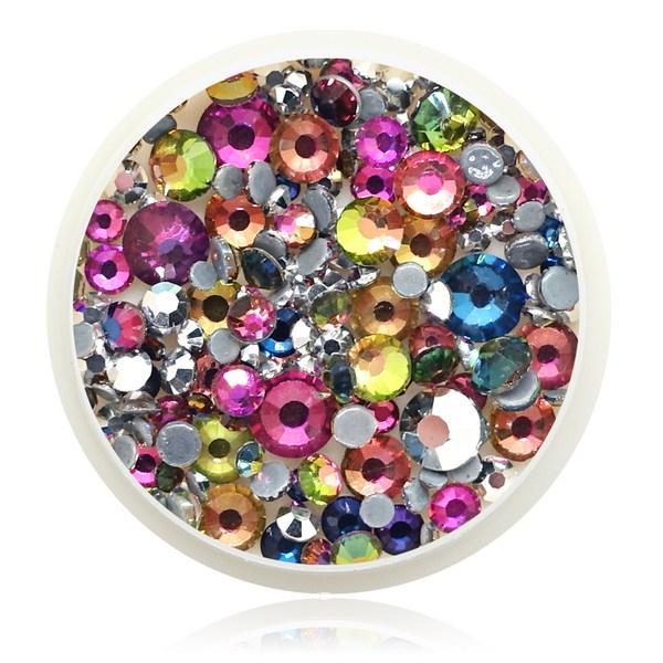 Chic Fit Nail Full Stone Exclusive Size Mixed Nail Stone Color Mix Stone ZN0020, 1 Piece, AURORA