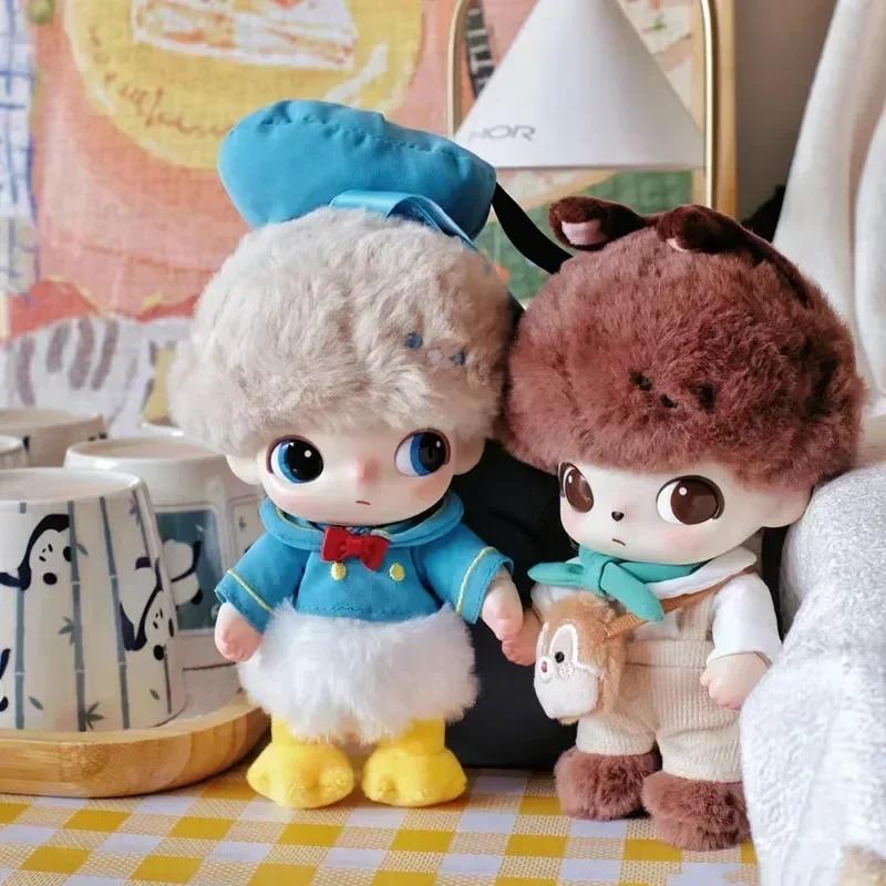 DIMOO WORLD x Серия Оригинальный Сюрприз Слепой Бокс Мистери Бокс Виниловый Плюшевый Брелок, Милые Аниме Фигурки Украшения Фигурки Куклы