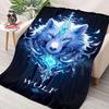 Comfortable and Soft Wolf Blanket, Add Beauty To The Home, All Seasons,Home Office Can Be Used, Nap Camping Flannel Blanket Gift