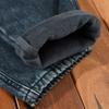Tw Autumn and Winter Fleece-Lined Thickened Jeans for Men, Hong Kong Style Trendy Brand Workwear, Loose Nine-Point Length Pants, Warm