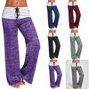 Women's Fashion Casual Yoga Pants Stitching Sports Trousers Outdoor Casual Wide Leg Pants
