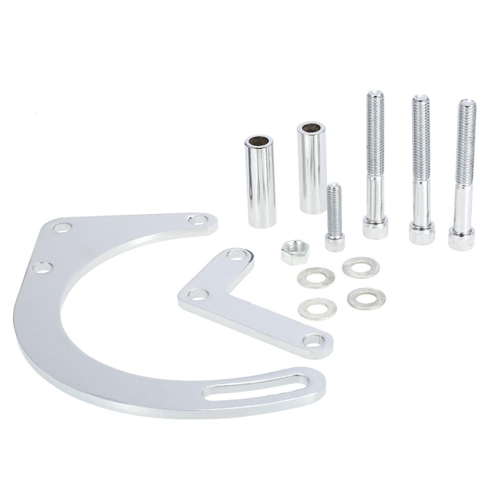 Хромированный кронштейн генератора SBC с низким расположением SWP SB Замена для Chevy 350 с коротким водяным насосом