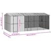 Bird Cage Anthracite 645 x 310 x 247 cm Galvanized Steel