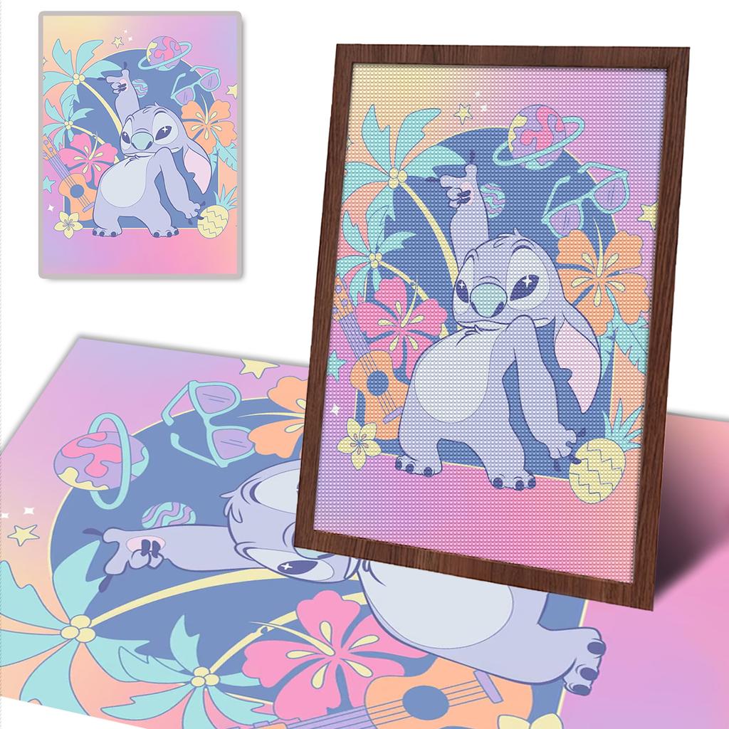 Набор для вышивания крестиком алмазной мозаикой «Стич» сделай сам, растягивание, вышивка крестиком, мозаичное искусство, алмазная живопись полным кругом, алмазное украшение для дома