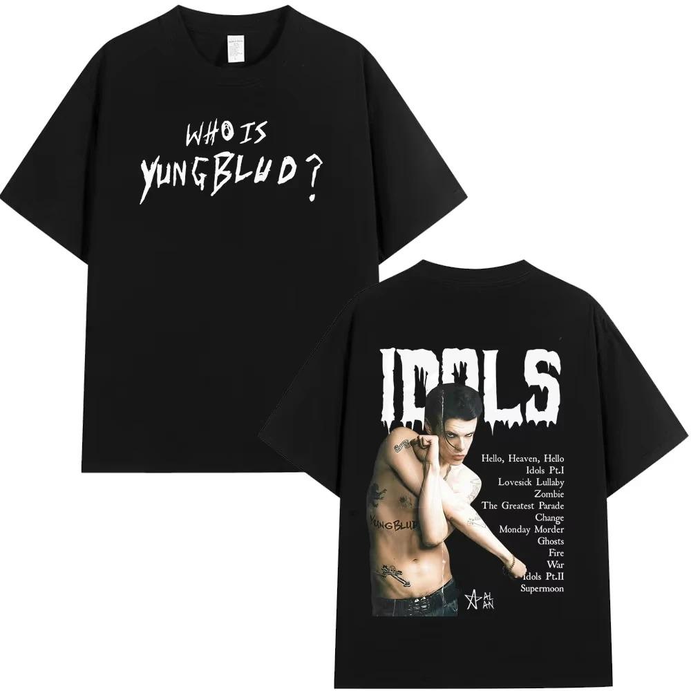 Yungblud IDOLS The World Tour 2026 Merch T Shirt Men Women Hip Hop Tshirts Casual Cotton Oversized Gothic Punk Loose TShirts