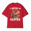 Funny I Refuse To Tolerate Gluten Cat Meme Print T Shirts Women Clothing Fashion T-shirt Casual Breathable Top Clothing