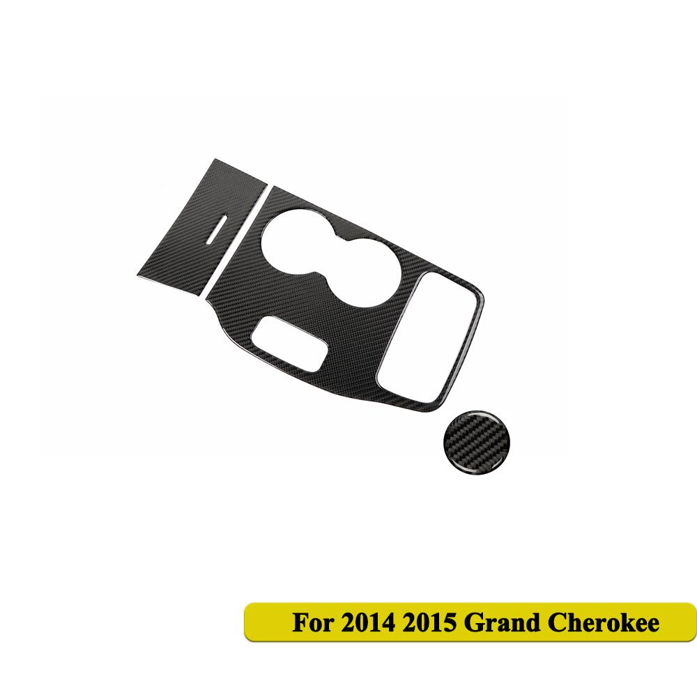 Накладка на панель переключения передач из углеродного волокна для Jeep Grand Cherokee 2011-2015 2016-2018 Накладка на ручку переключателя Отделка Наклейки на автомобиль Аксессуары
