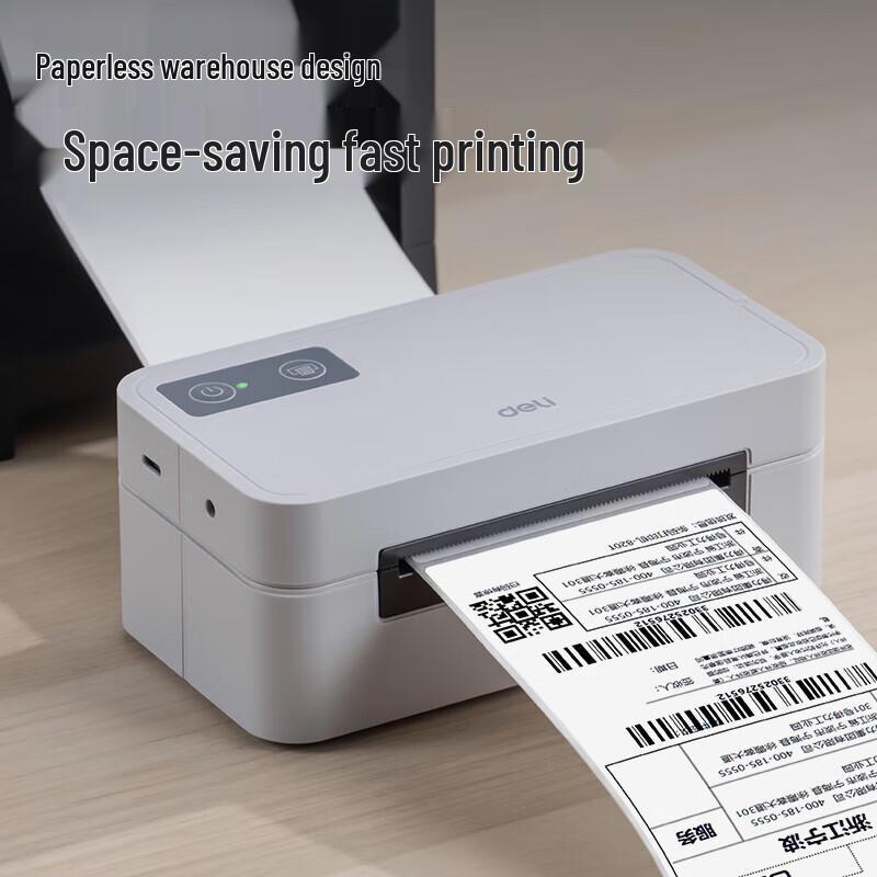 Deli GE431W Thermal Label Printer CN plug (adapter included)