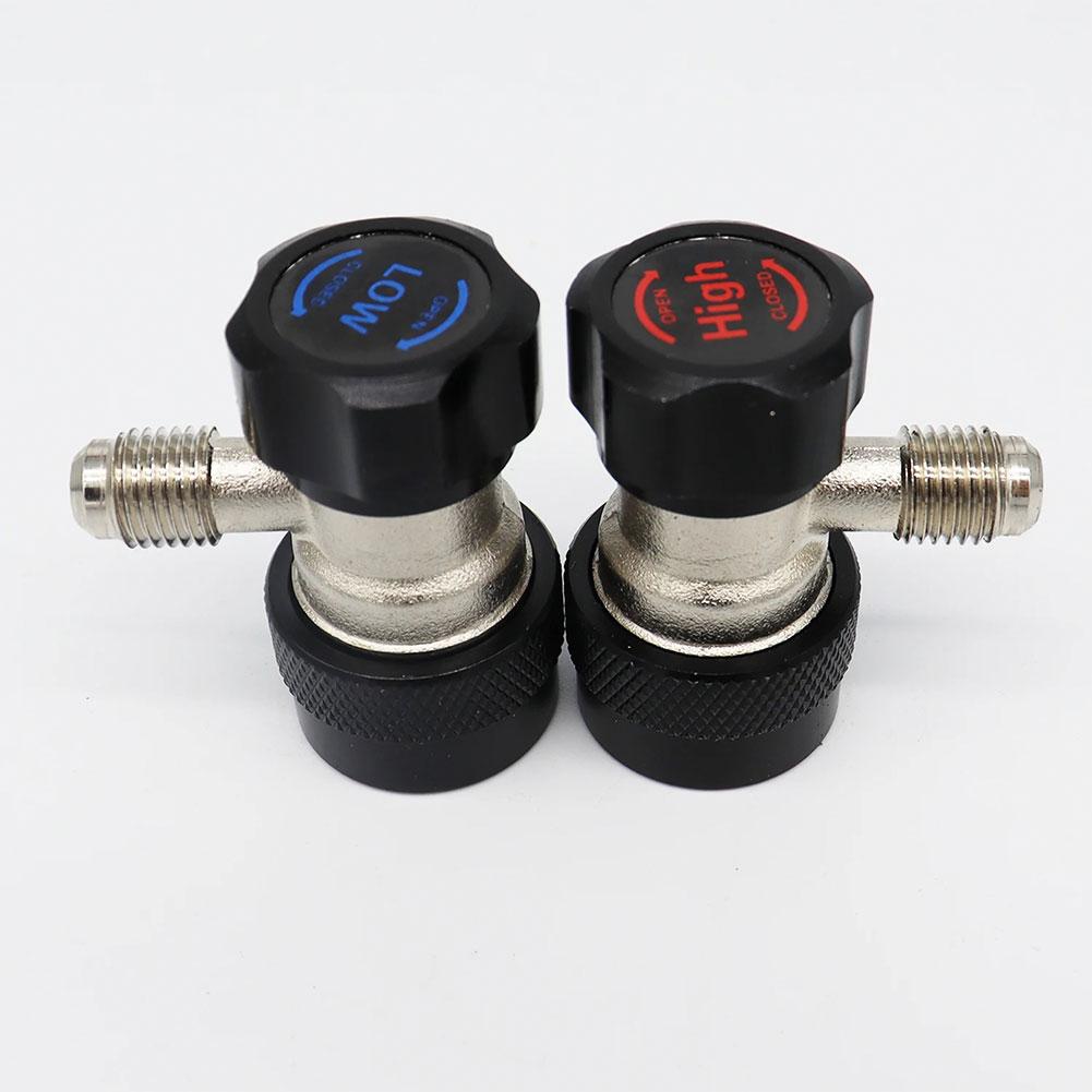 For R134aR1234yf Adjustable Quick Connector Refrigerant Fluoride Connector Tool Car Air Conditioner 134a Coupler Adapter