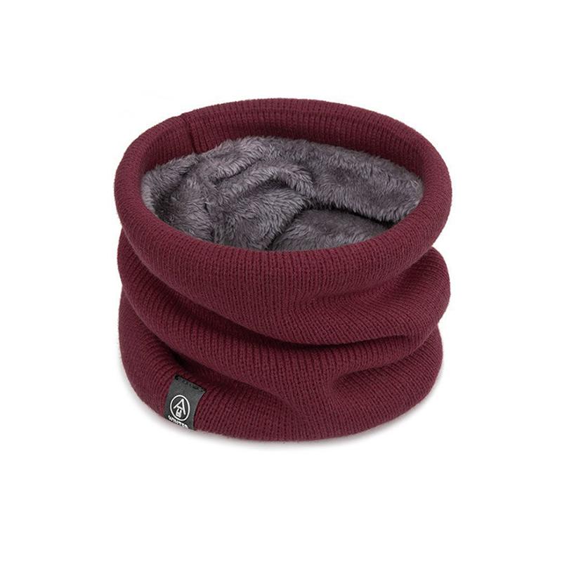 Вязаный шарф, зимний теплый шарф-снуд, однотонный утолщенный шерстяной меховой шарф для шеи, унисекс, мужские шарфы на шею, кольцо, женский пуловер, шарф