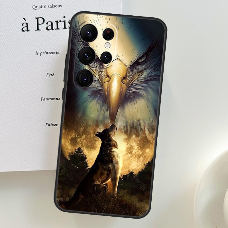 Чехол с животными Лев Волк Тигр Орел для Samsung Galaxy S26 Ultra S25 S23 S22 S21 S24 Ultra S10 S20 Plus S25 FE