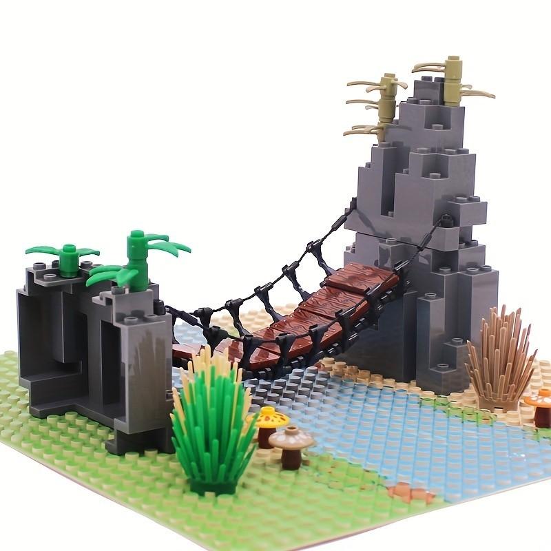 Набор для подъемного моста Mountain Bridge Stone Classic MOC Bricks Accessories Constructor Building Blocks Parts 6083 23996 63141