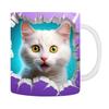 Adorable 3D Cat Pattern Ceramic Mug Cute Kitten Coffee Mug Smooth Tea Milk Cup Funny Christmas Birthday Gift For Cat Lovers