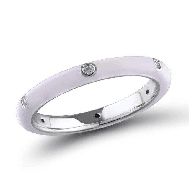 Маленькое свежее красочное Радужное CZ Eternity штабелируемое модное кольцо для дам, свадебная вечеринка, помолвка, ювелирное изделие на день рождения, подарок