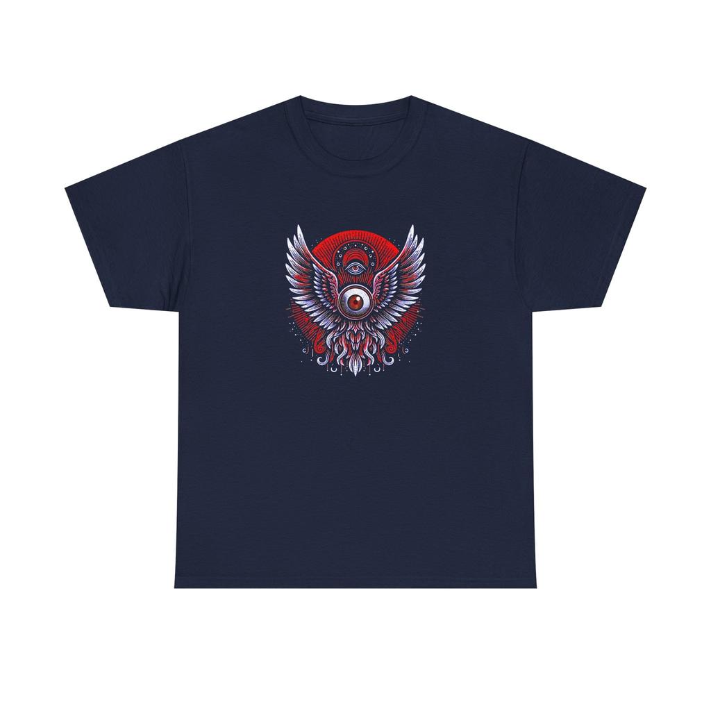 Trippy Flying Eyeball - Unisex Heavy Cotton Tee