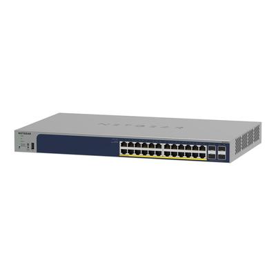 Коммутационный концентратор NETGEAR, 24 порта, 1G, металлический корпус, ограниченная пожизненная гарантия на оборудование, облачное управление, интеллектуальный коммутатор [подлинный продукт] (SFPx4) PoE+ (380W)