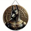 1pc 2d Flat Wood Vintage Egyptian Round Wooden Sign - 20cm Egyptian Mysterious Theme Sign Suitable for Home, Cafe, Apartment, Etc. - Festival, Lover