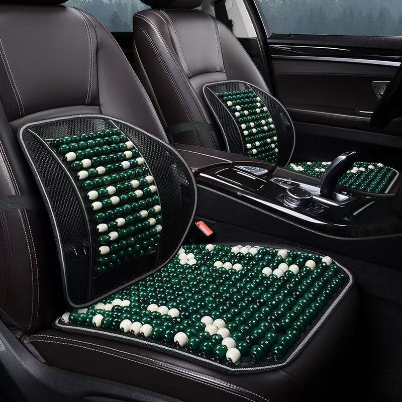 Летняя подушка на сиденье автомобиля из деревянных бусин, дышащий прохладный коврик, универсальная вентилируемая охлаждающая накладка на сиденье для всех сезонов