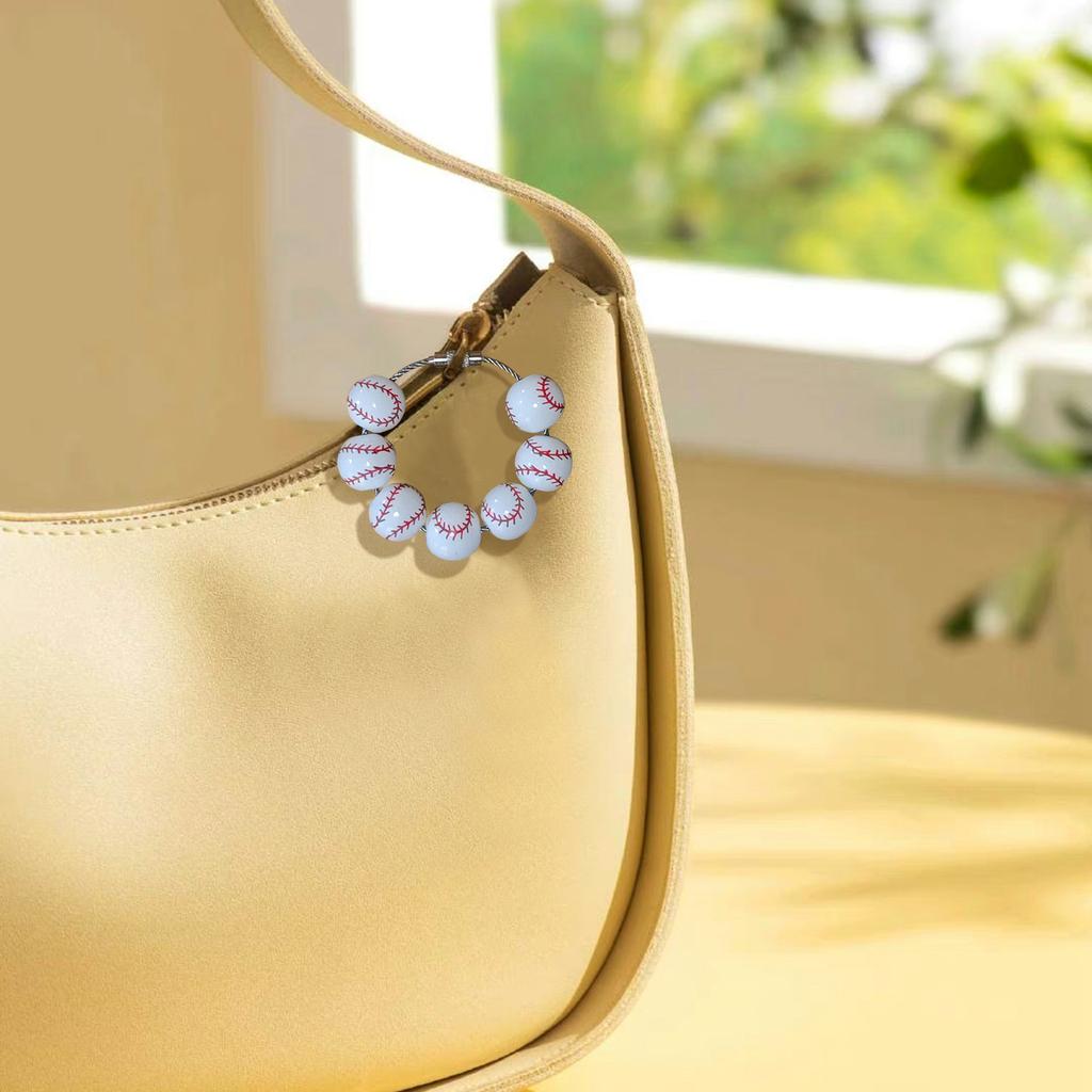 Подвеска для спортивной сумки, аксессуары из деревянных бусин для сумки, пляжная большая сумка, креативная подвеска для пляжной сумки для бейсбола, баскетбола, футбола